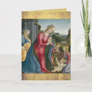 Cartes Pour Fêtes Annuelles L'Adoration du Christ Enfant - Frediani