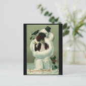 Cartes Pour Fêtes Annuelles Lady et Snowman (Debout devant)