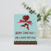 Cartes Pour Fêtes Annuelles ladybug kawaii salutations (Debout devant)
