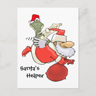 Cartes Pour Fêtes Annuelles L'aide de Père Noël