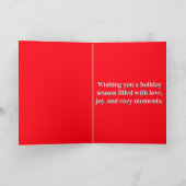 Cartes Pour Fêtes Annuelles L'Aide de Père Noël Chiot (Intérieur)