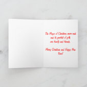 Cartes Pour Fêtes Annuelles L'aide velue de Père Noël (Intérieur)