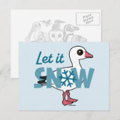 Cartes Pour Fêtes Annuelles Laisse-le neiger ! (Devant / Derrière)