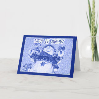Cartes Pour Fêtes Annuelles Laisse-le neiger