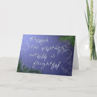 Cartes Pour Fêtes Annuelles Laisse-le neiger