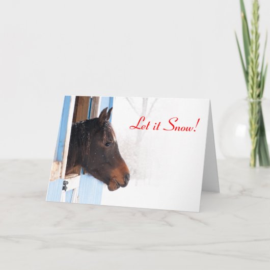 Cartes Pour Fêtes Annuelles Laisse-Le Neiger ! (Devant)