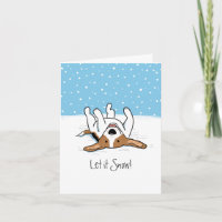 Laisser la neige Beagle vacances - Un chien neigeu