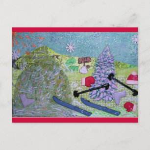 Cartes Pour Fêtes Annuelles Laisser la neige coller