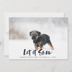 Cartes Pour Fêtes Annuelles Laisser neiger hiver photo Noël