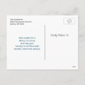 Cartes Pour Fêtes Annuelles Laisser neiger Joyeux Noël Snowflakes Custom (Dos)