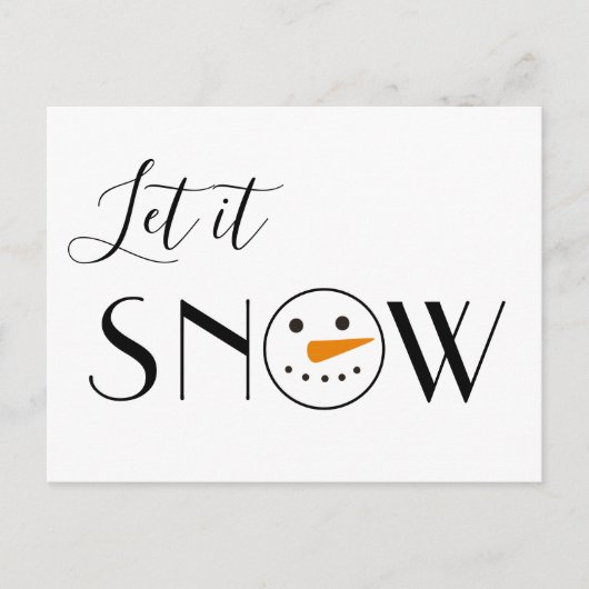 Cartes Pour Fêtes Annuelles Laisser neiger Snowman Moderne (Devant)
