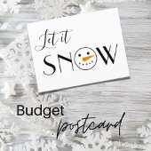 Cartes Pour Fêtes Annuelles Laisser neiger Snowman Moderne