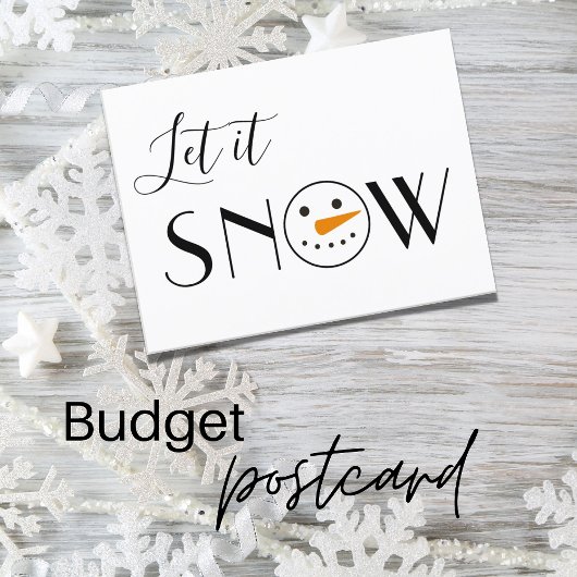 Cartes Pour Fêtes Annuelles Laisser neiger Snowman Moderne