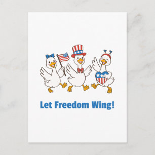 Cartes Pour Fêtes Annuelles Laissez la liberté prendre son envol ! Graphisme d