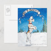 Cartes Pour Fêtes Annuelles Laissez-le Snow Wire Fox Terrier! (Devant / Derrière)