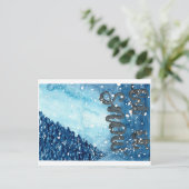 Cartes Pour Fêtes Annuelles Laissez lui neiger peinture originale d'aquarelle (Debout devant)