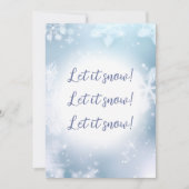 Cartes Pour Fêtes Annuelles Laissez Neiger Flocon de Neige Bleu Clair (Devant)