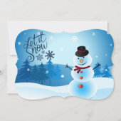 Cartes Pour Fêtes Annuelles Laissez neigeuse Ajouter une signature et un messa (Devant)