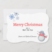 Cartes Pour Fêtes Annuelles Laissez neigeuse Ajouter une signature et un messa (Dos)
