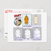 Cartes Pour Fêtes Annuelles Laissez tomber la neige (Devant / Derrière)