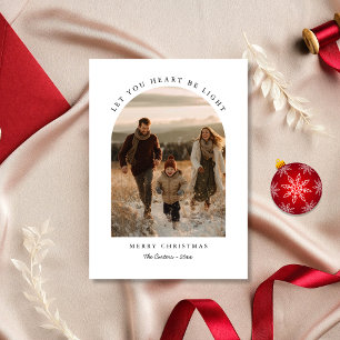 Cartes Pour Fêtes Annuelles Laissez votre coeur être léger Arc de Noël Photo