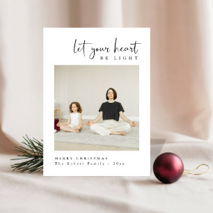 Cartes Pour Fêtes Annuelles Laissez Votre Coeur Être Léger Photo De Famille Pa
