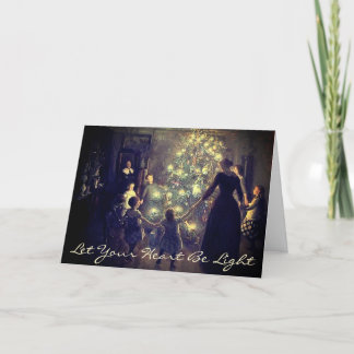 Cartes Pour Fêtes Annuelles Laissez Votre Coeur Être Lumière Vintage