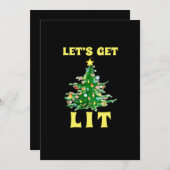 Cartes Pour Fêtes Annuelles Laissons-nous un Noël amusant Boire classique (Devant / Derrière)