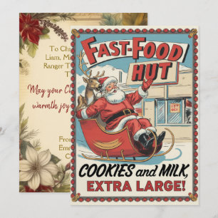 Cartes Pour Fêtes Annuelles Lait de biscuits personnalisés drôle vintage