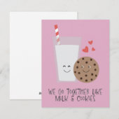 Cartes Pour Fêtes Annuelles Lait et biscuits (Devant / Derrière)