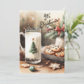Cartes Pour Fêtes Annuelles Lait et biscuits pour le Père Noël (Debout devant)