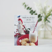 Cartes Pour Fêtes Annuelles Lait et biscuits pour Père Noël (Debout devant)