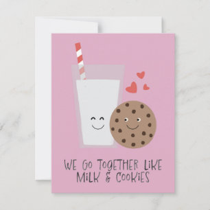 Cartes Pour Fêtes Annuelles Lait et cookies