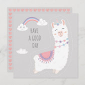 Cartes Pour Fêtes Annuelles Lama (Devant / Derrière)