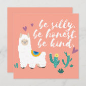 Cartes Pour Fêtes Annuelles Lama (Devant / Derrière)