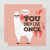 Cartes Pour Fêtes Annuelles Lama (Devant / Derrière)