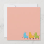 Cartes Pour Fêtes Annuelles Lama (Dos)