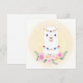 Cartes Pour Fêtes Annuelles Lama (Devant / Derrière)