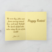 Cartes Pour Fêtes Annuelles Lamb Bible Verse Customized Easter Card (Intérieur)