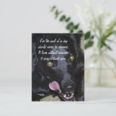 Cartes Pour Fêtes Annuelles L'âme d'un chien - Black Lab (Debout devant)