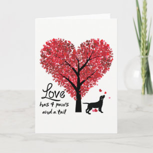 Cartes Pour Fêtes Annuelles L'amour a 4 pattes et un amoureux des chiens