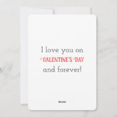 Cartes Pour Fêtes Annuelles L'AMOUR à la Saint-Galentin (Dos)