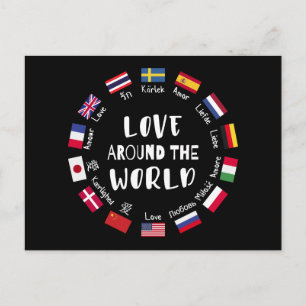 Cartes Pour Fêtes Annuelles L'amour autour des langues du monde 