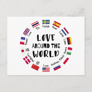 Cartes Pour Fêtes Annuelles L'amour autour des langues du monde 