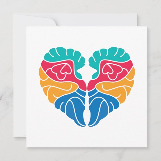 Cartes Pour Fêtes Annuelles L'amour avec le cerveau (Devant)