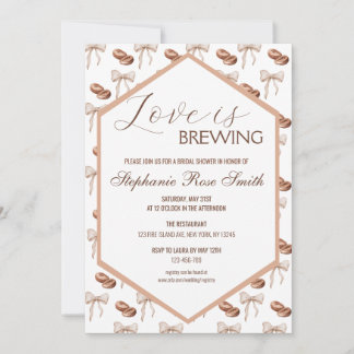 Cartes Pour Fêtes Annuelles L'amour brasse l'invitation de la douche nuptiale