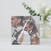 Cartes Pour Fêtes Annuelles L'amour dans un script élégant | Photo Saint Valen (Debout devant)