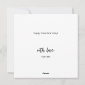 Cartes Pour Fêtes Annuelles L'amour dans un script élégant | Photo Saint Valen (Dos)