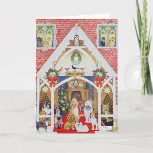Cartes Pour Fêtes Annuelles L'amour de Holly Lodge (Devant)