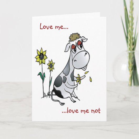 Cartes Pour Fêtes Annuelles L'amour de la vache (Devant)